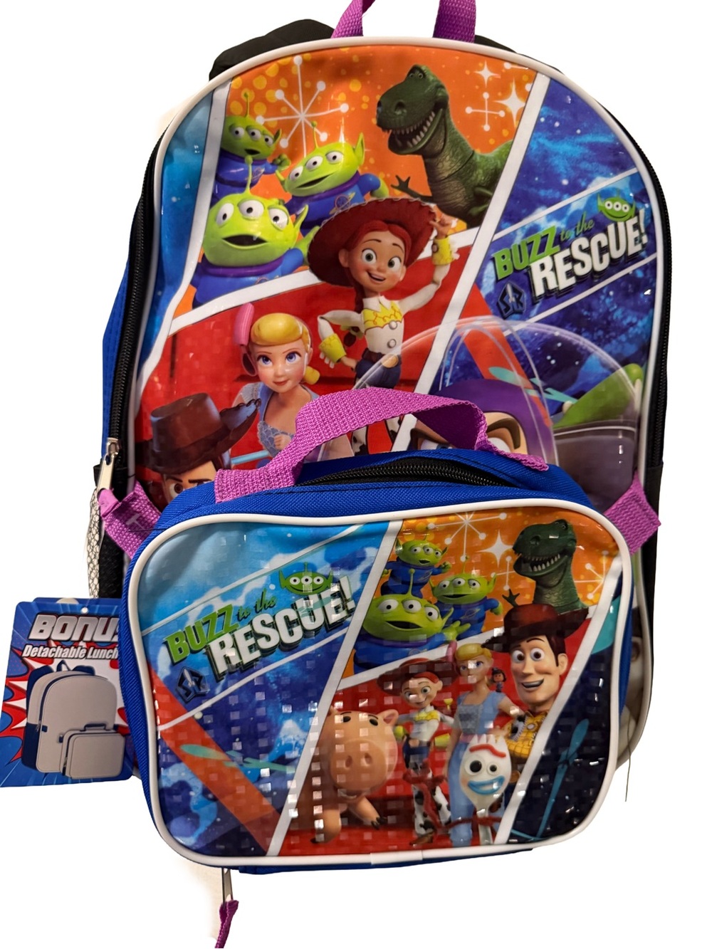Disney Pixar Toy Story Kids Backpack with Lunch Bag
